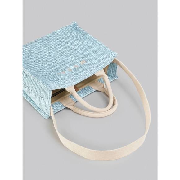 NEW MARNI basket tote bag in lightblue - Picture 4 of 5